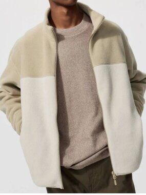 UNIQLO Fleece Color Block Jacket 3 Color 479793 Unisex Full Zip 2025 Autumn